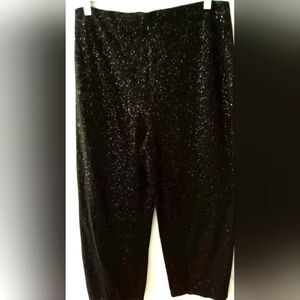 Attyre Black Sparkle GOLD Trousers for Evening Glamour